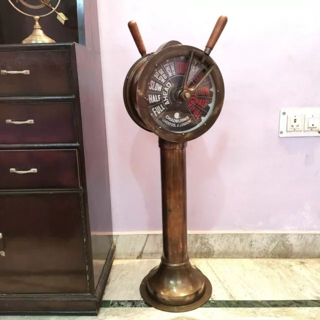 Vintage Style Ship's Engine Brass working Telegraph Nautical 43" Telegraph