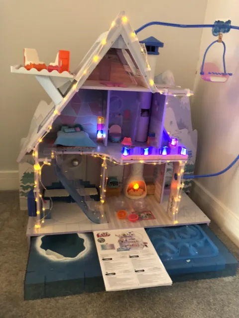 Lol Surprise Doll Winter Disco Chalet with foam snow, ski lift, ice rink & pool