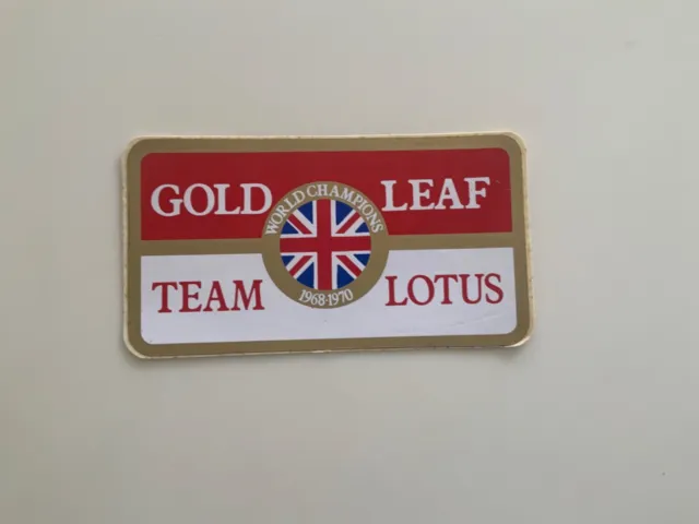 Adesivo Gold Leaf Team Lotus F1 anni '60