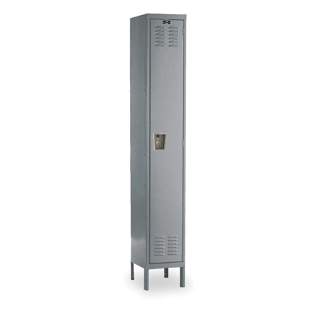 HALLOWELL U1288-1A-HG Wardrobe Locker,Lvrd,1 Wide, 1 Tier,Gray