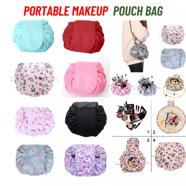 Portable Makeup Bag Storage Travel Pouch Cosmetic Make-up Bags Drawstring Bag UK