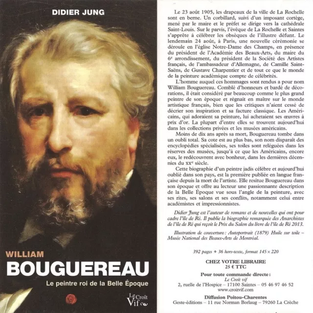 Livre "William Bouguereau, le peintre roi de la Belle Epoque" (2014) 390 pages.