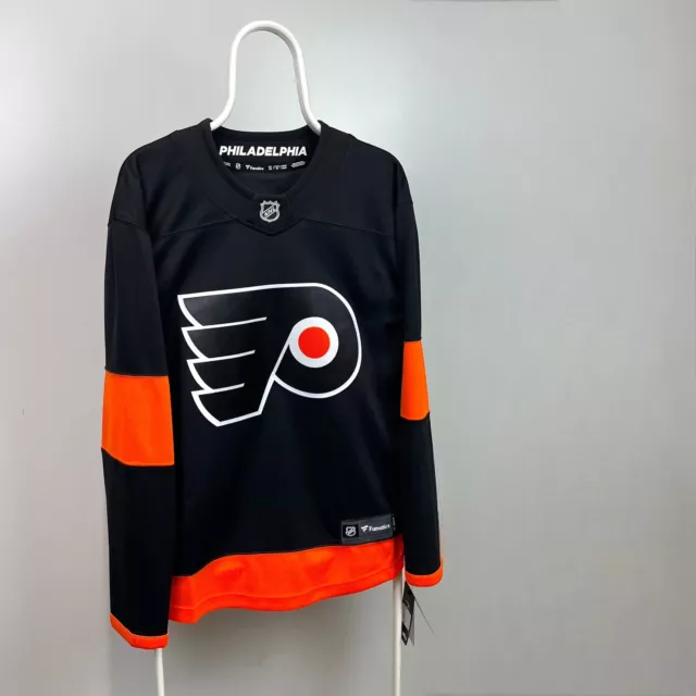 Deadstock USA Fanatics Philadelphia Flyers Embroidered NHL Jersey Black XS