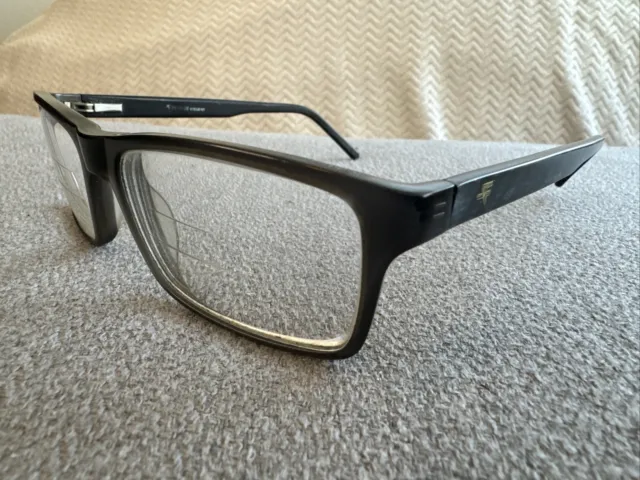 ¡Solo marcos de gafas Fatheadz Eyewear FH-00190 puros y negros! 58-18-150