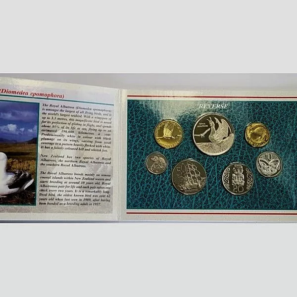 New Zealand  - 1998 -Brilliant Uncirculated Coin Set- Royal Albatross