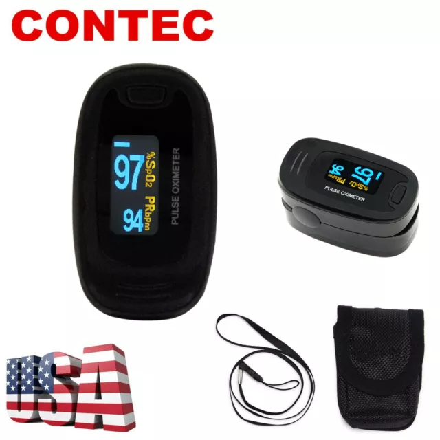 Finger Pulse Oximeter With Case Fingertip Oximetro de pulso de dedo OLED US FDA