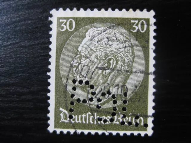 THIRD REICH Mi. #523 scarce used POL Police perfin stamp!