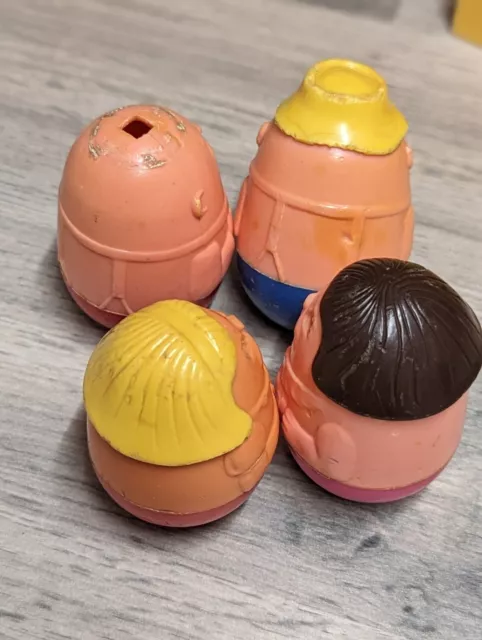 Vintage 1970's Airfix Weebles Wobble People Figures x 4 2