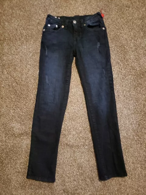 True Religion Jeans Boys Size 12 Blue Geno Relaxed Slim Stretch