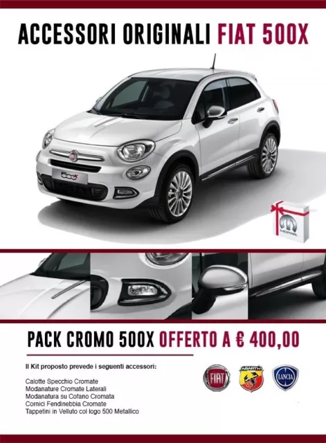 KIT CROMO 500X - Originale Linea Accessori Fiat EUR 278,00 - PicClick IT