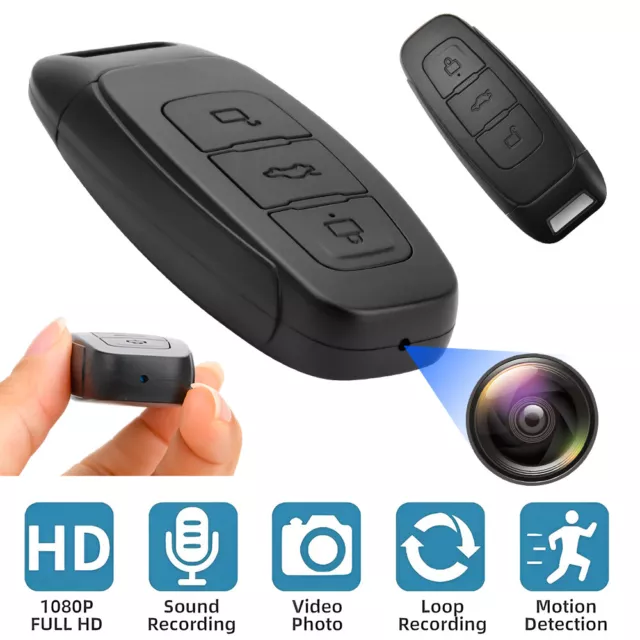 1080P Hidden Mini Camera Car Key Fob DVR Motion Detection Cam Video Recorder HD