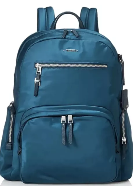NWT Tumi Voyageur Carson Laptop Backpack 15" Computer Bag in Turquoise Blue $395