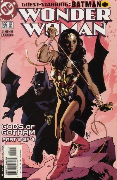 WONDER WOMAN (Vol. 2) #166 F/VF, Adam Hughes c Batman DC Comics 2001 Stock Image