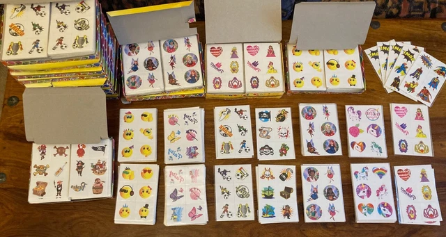 Children's Tattoos Mixed Designs for Boys & Girls - Wholesale Job Lot