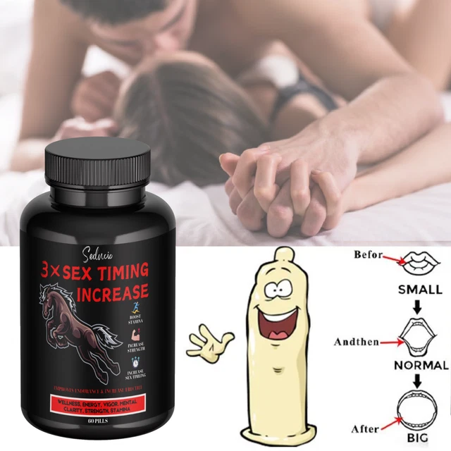 Capsules Seducio Pour Homme - Agrandissement - 60 Gélules - L-Arginine, Maca, Ginseng - Exp 01/2026