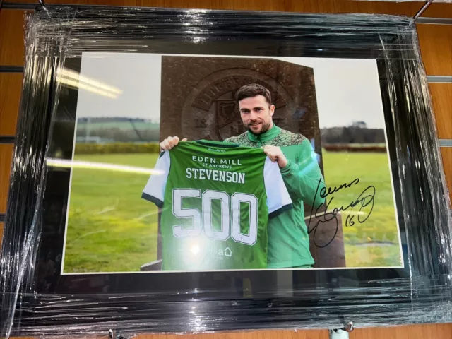 Lewis Stevenson Hibs Signed Framed Print with COA - Hibernian