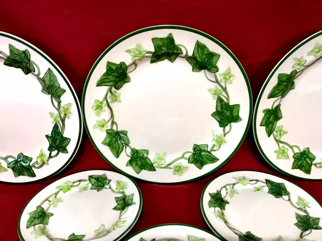 Franciscan Ivy 6 Piece Set Of 3 Each Luncheon 9 1/2" & Bread 6 1/4" Plates USA 2