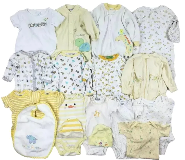 Clothes Lot Newborn-9 Months Neutral Sleepers Carters Gerber Onesie Romper Baby