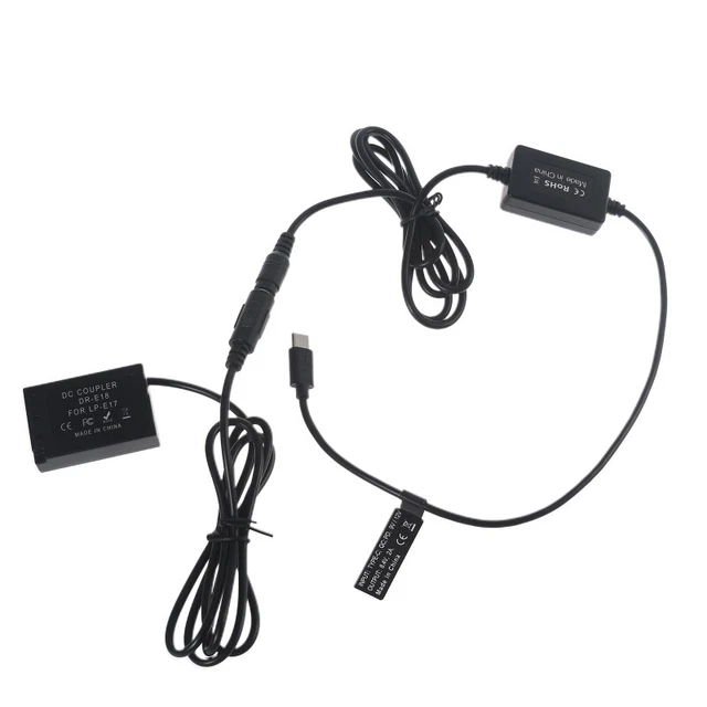 DR-E18 Batteria fittizia Adattatore di alimentazione CA per SL3 750D 760D 800D 77D Kiss X8i