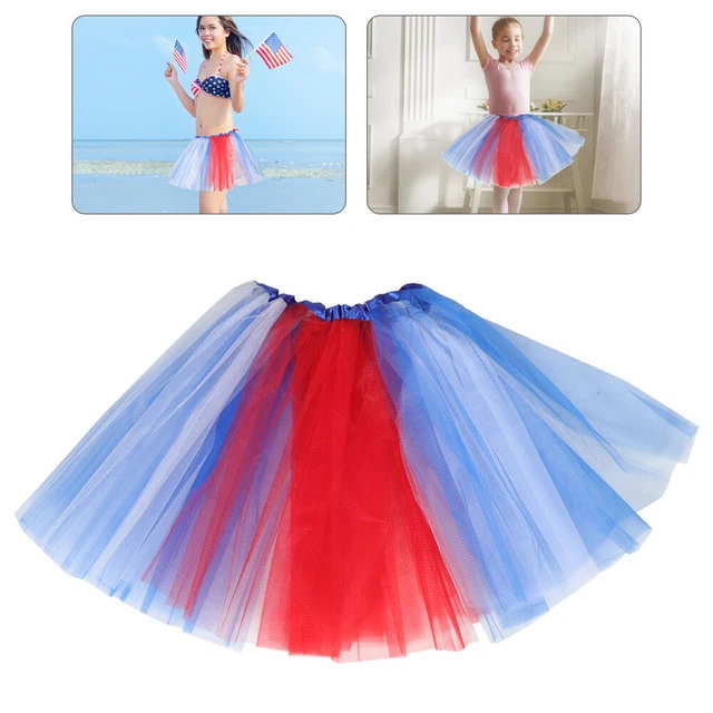 Birthday Party Outfit Red White Blue Tutu Skirt Vintage Black Dress Cascade