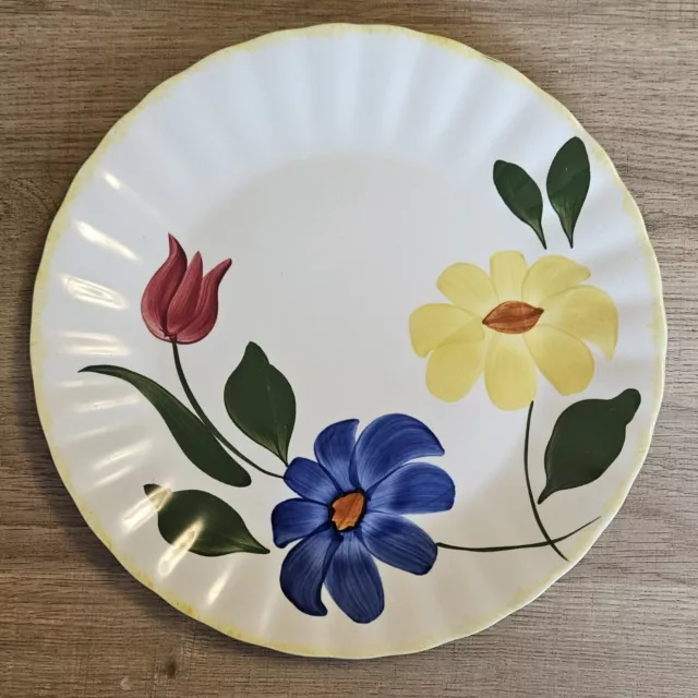 Blue Ridge Southern Pottery Sun Bouquet Dinner Plate Hand Painted Flower