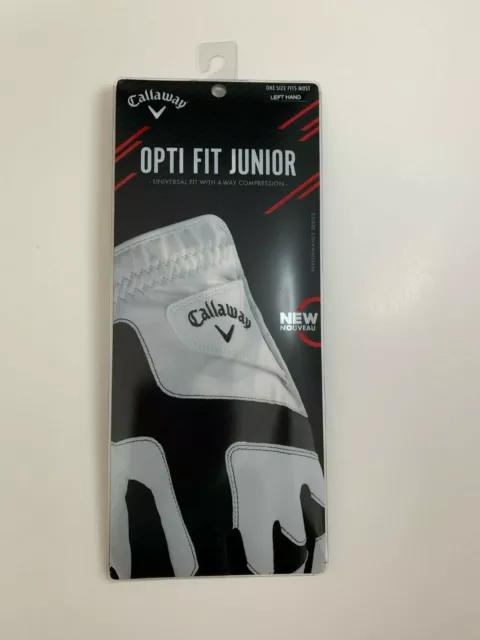 Callaway Opti Fit Junior Golf Glove Left Hand - One Size Fits Most - New