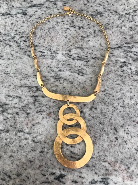 Collier Vintage Doré - Marque "Il était Une Fois" / Maria Calderon, Occasion En Bon état