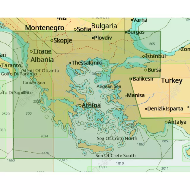 C-MAP Cartografia MAX-N+ EM-Y128.47 AEGEAN SEA AND SEA OF MARMARA