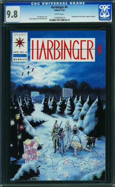 1992 Valiant HARBINGER # 4 CGC 9.8 White Pages, Pre-Unity Coupon Included!