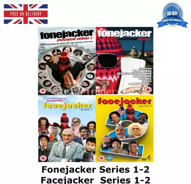 FONEJACKER + FACEJACKER 1-2 THE COMPLETE SERIES 4-Disc Box Set Sealed UK R2 DVD