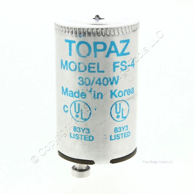 New Cooper Flourescent Light Starters FS-4 Condenser Type 30W 40W Lamp FS4 45FS4