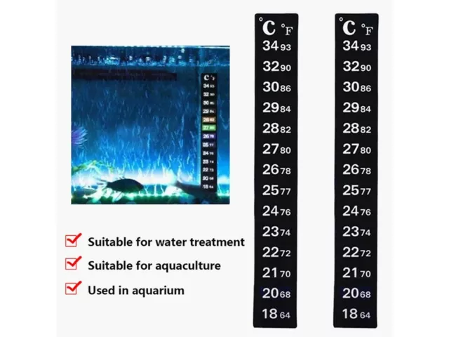 3 x Digital Aquarium Fish Tank Thermometer Temperature Sticker Dual Scale LCD