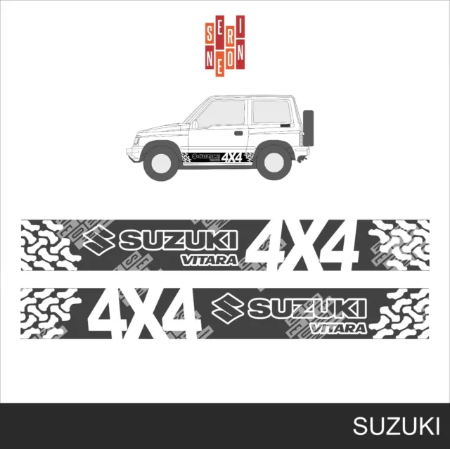 Kit adesivi stickers sottoporta fuoristrada SUZUKI VITARA 1989 4x4