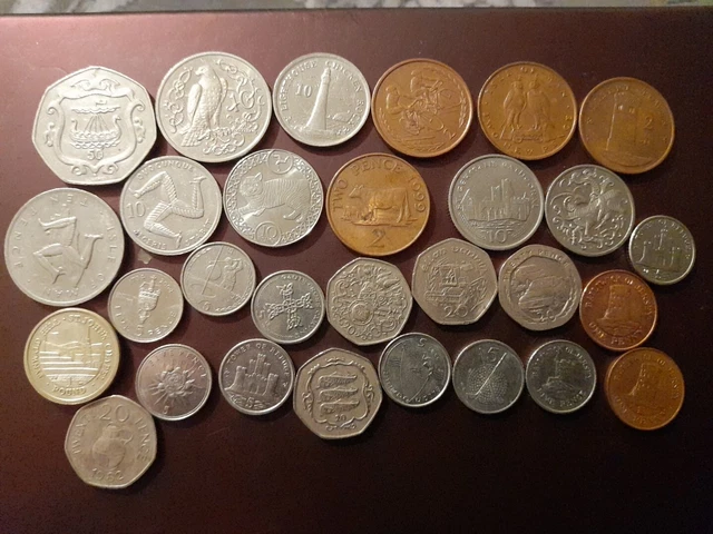 Isle Of Man ,Jersey Coins JobLot .