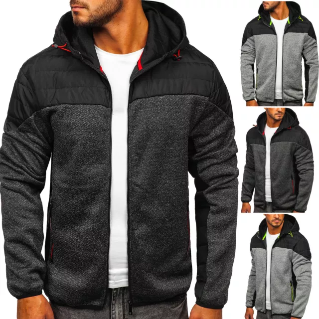 Steppjacke Sweatjacke Sportjacke Übergangsjacke Kapuze Herren Mix BOLF Classic