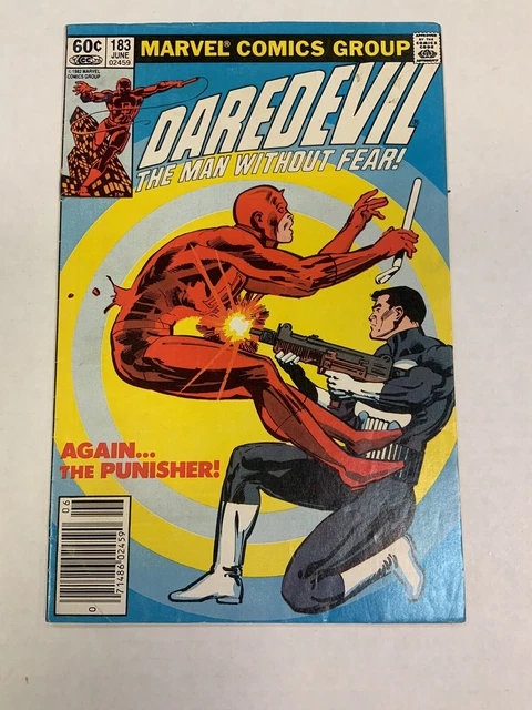 Daredevil #183 1982 Marvel 1st Daredevil & The Punisher Fight Newsstand Miller