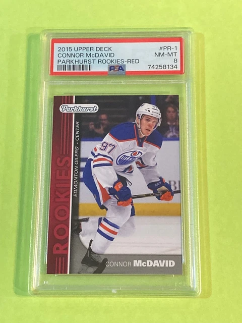 2015 Upper Deck Parkhurst Connor McDavid RED Rookie Card RC PSA 8 NM-MT