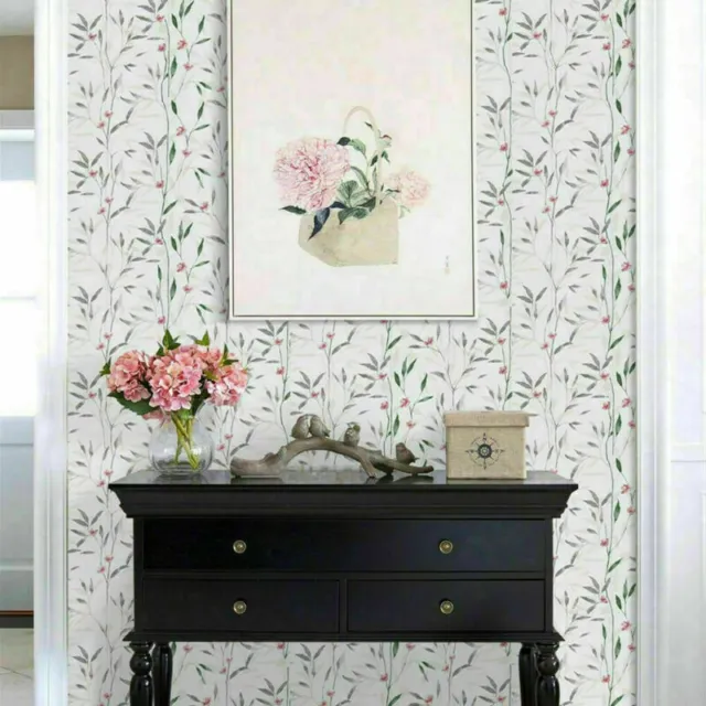 Vinyl Floral Wallpaper 0.45 x 6m Waterproof Furniture Contact Paper DIY Decor