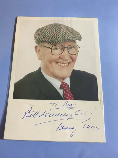 Hand signed photo of Coronation Street Actor Bill Waddington (Percy) With COA