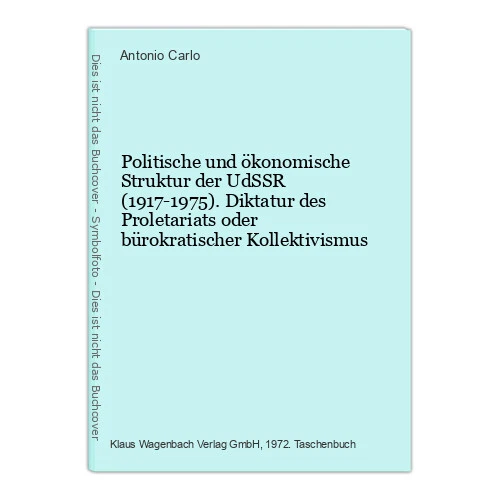 POLITISCHE UND ÖKONOMISCHE Struktur der UdSSR (19171975). Diktatur des