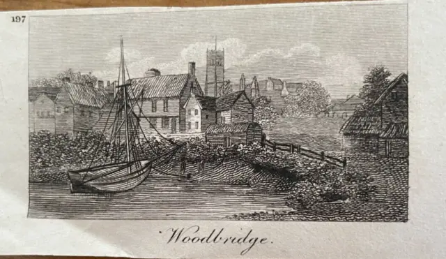 Antique Print Woodbridge Suffolk C1790