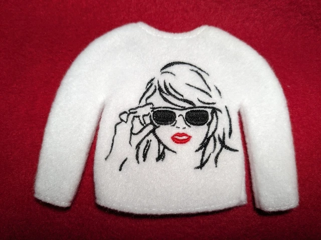 Elf Doll Taylor Swift Eras Tour Face Sweater Shelf Sitter Claus Couture Costume