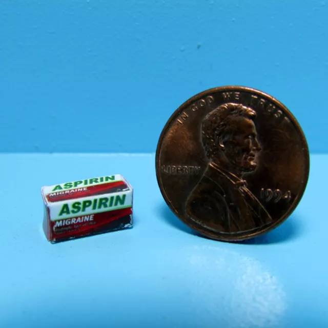 Dollhouse Miniature Detailed Replica Aspirin Medicine Box G003