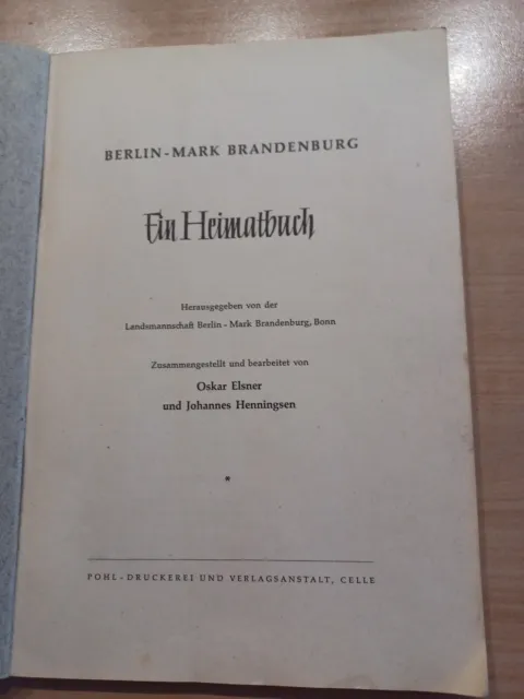 Berlin Mark-Brandenburg Ein Heimatbuch Elsner, Henningsen C 2