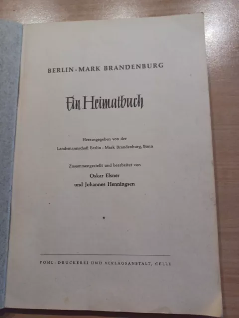 Berlin Mark-Brandenburg Ein Heimatbuch Elsner, Henningsen C 2