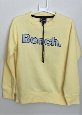 Girls Bench Size 11/12 Years Yellow Long Sleeve Sweatshirt Bnwt
