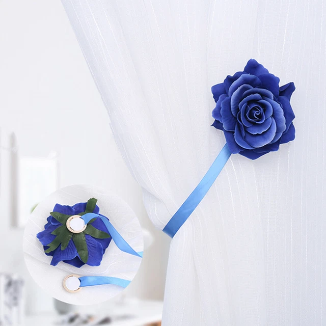 2 Pcs Tiebacks Strap Curtain Tieback Strap Magnetic Curtain Buckle No Punching 4