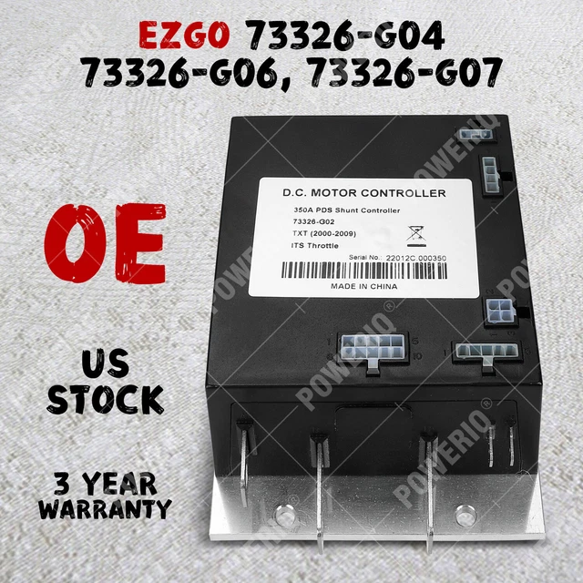 EZGO ELECTRIC GOLF Cart 2000UP PDS Regen 36V 350 AMP Curtis Speed