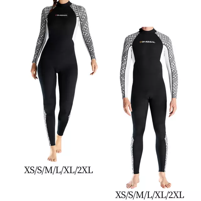 Adults Wetsuit 3mm Neoprene Full Length Thermal Surf Suit Keep Warm Swimsuit for