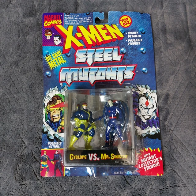 Marvel Toy Biz Diecast Metal Figures On Card X-Men Animated Series Vintage 1994